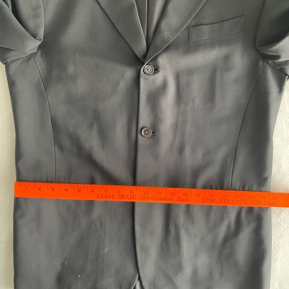 VTG Donna Karen Signature Made In Italy Blazer Jacket Black 100%Wool Short 40/33 - Picture 13 of 16